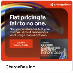 Chargebee display ad: Flat pricing is fair to no one